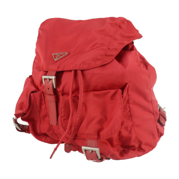 Prada Red Daypack Nylon Leather - Picture 1 of 9